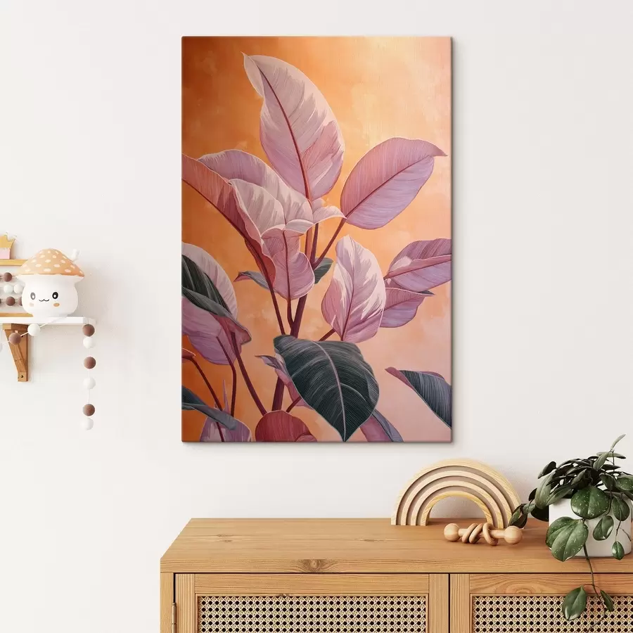 Fototapete Pflanze mit tropischen Blättern s49009