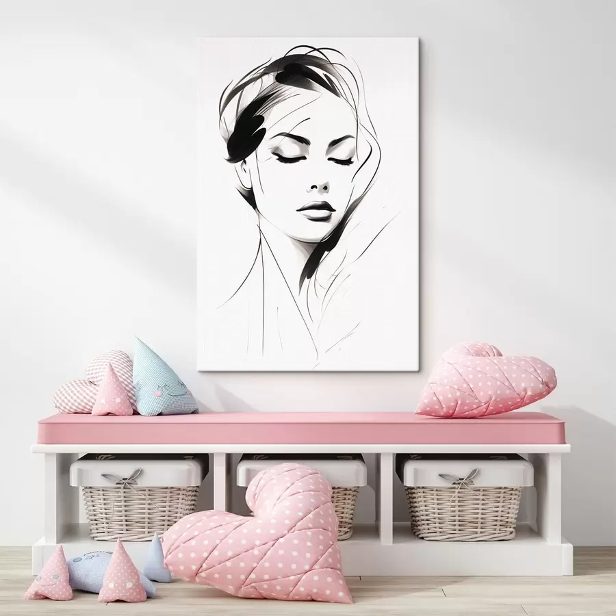 Fototapete Skizze einer abstrakten Frau s49024