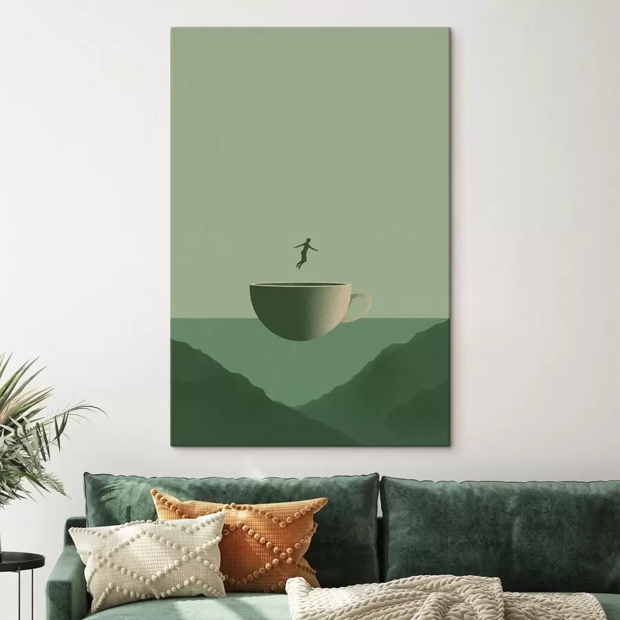 Fototapete Ein Pokal über den Bergen s49028