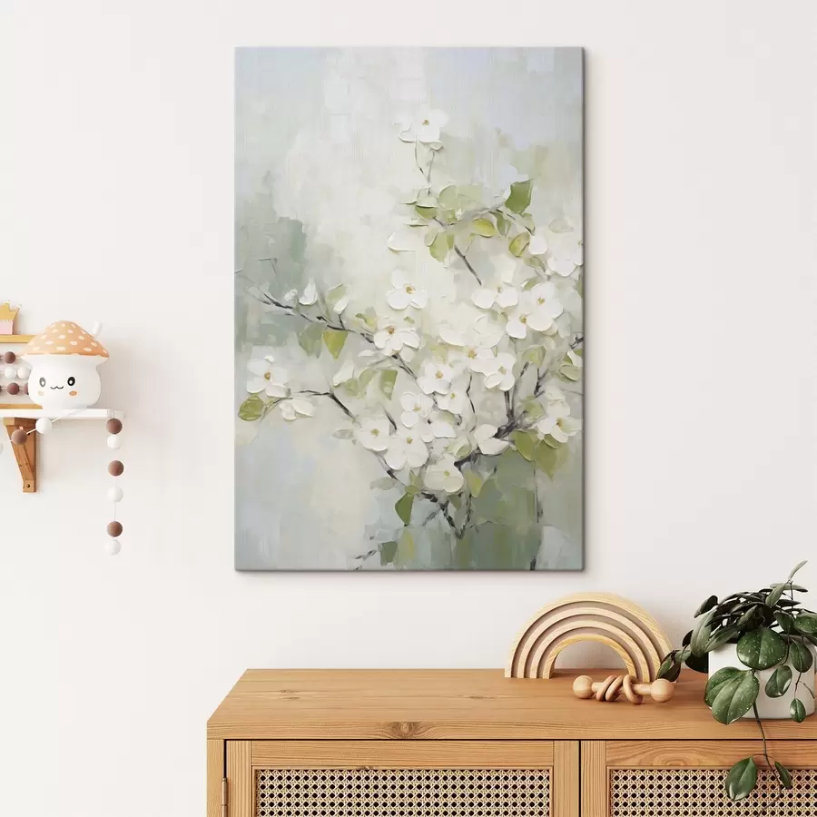 Fototapete Abstrakte Blumenimitation einer Malerei s49048