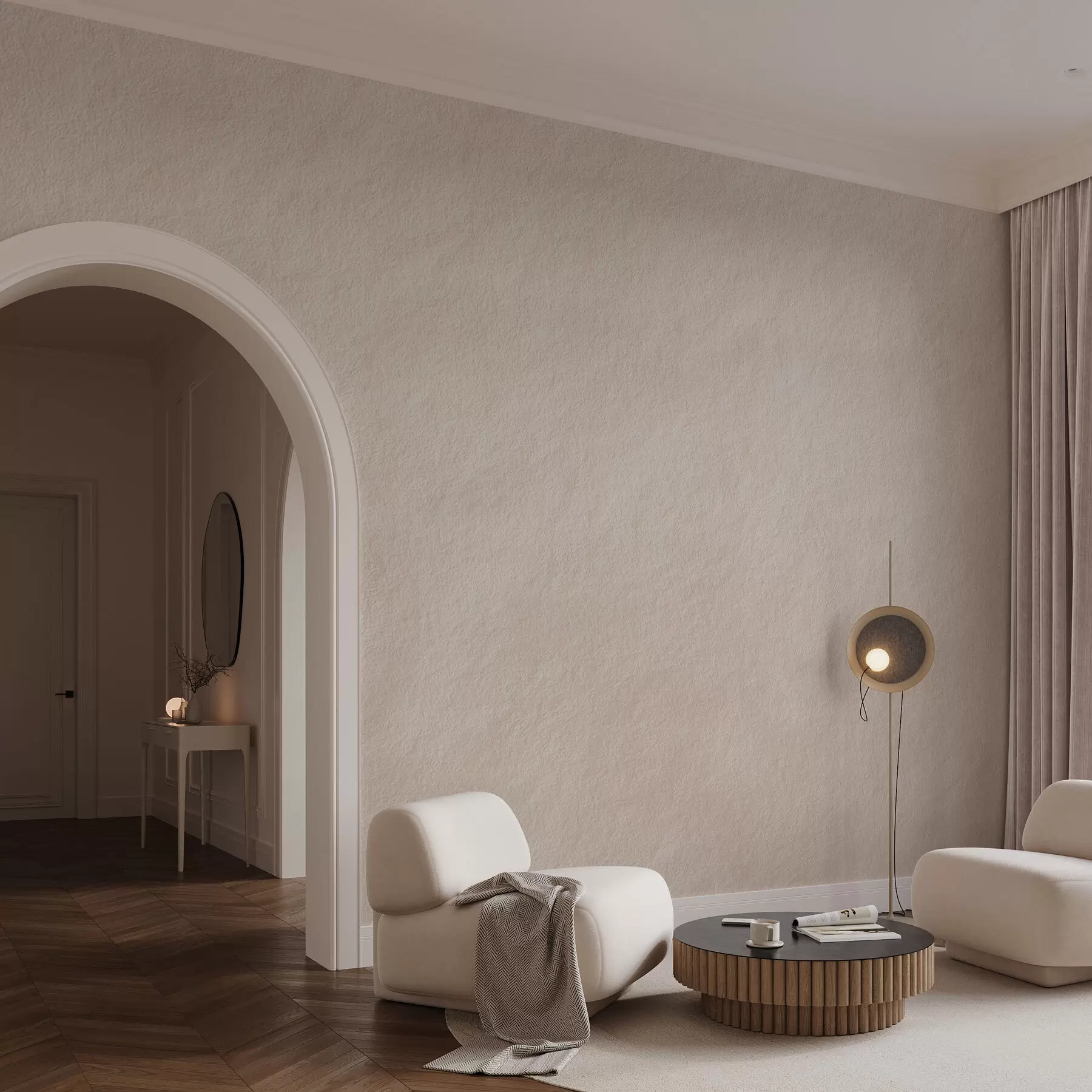 Fototapete Hellbeiger Hintergrund im Stuckstil, Minimalismus, Steinstruktur w09800