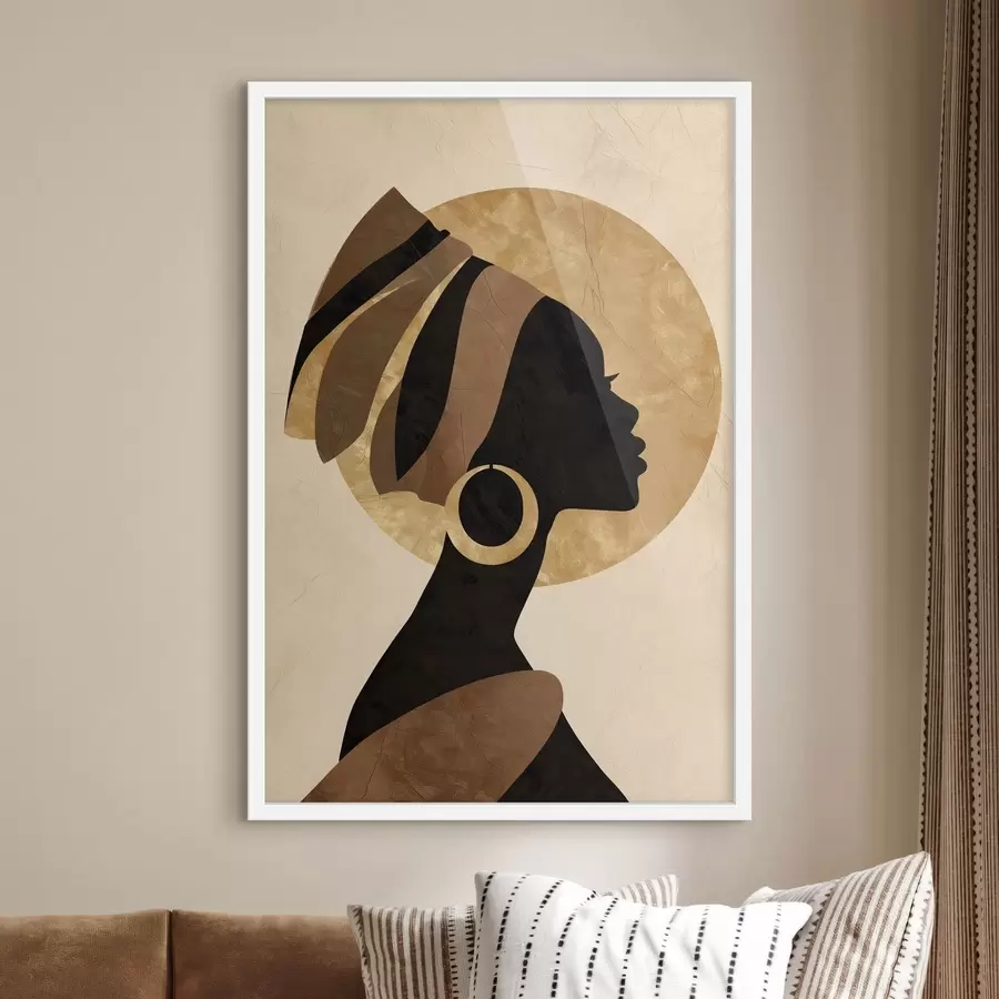 Fototapete Afrikanische Silhouette f49092