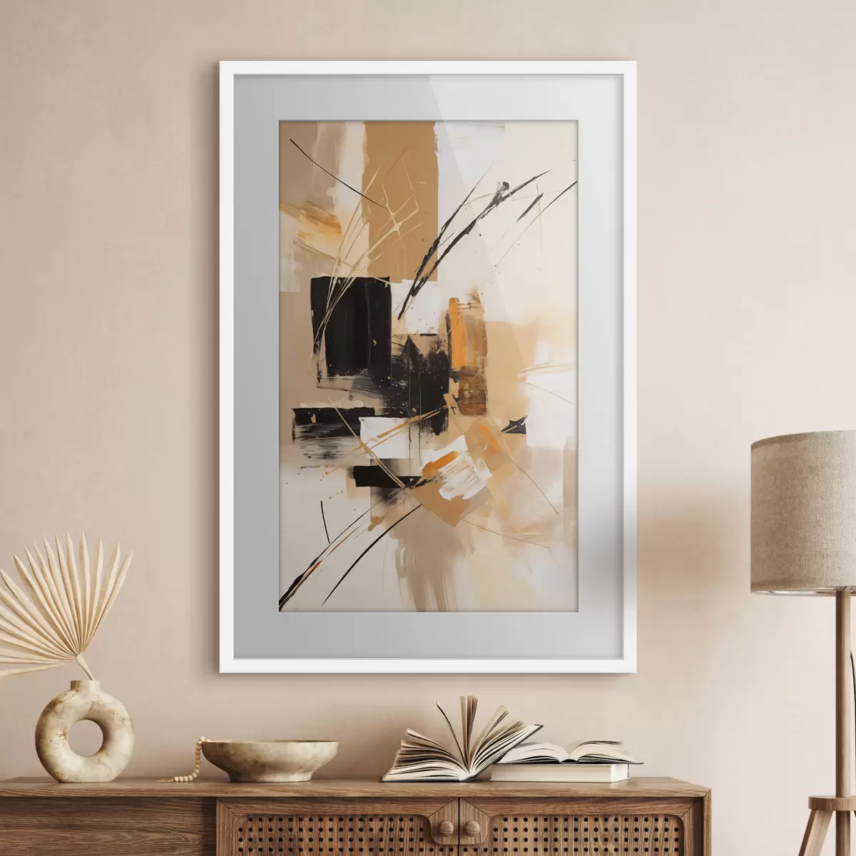 Poster Linien und Schwung f49107
