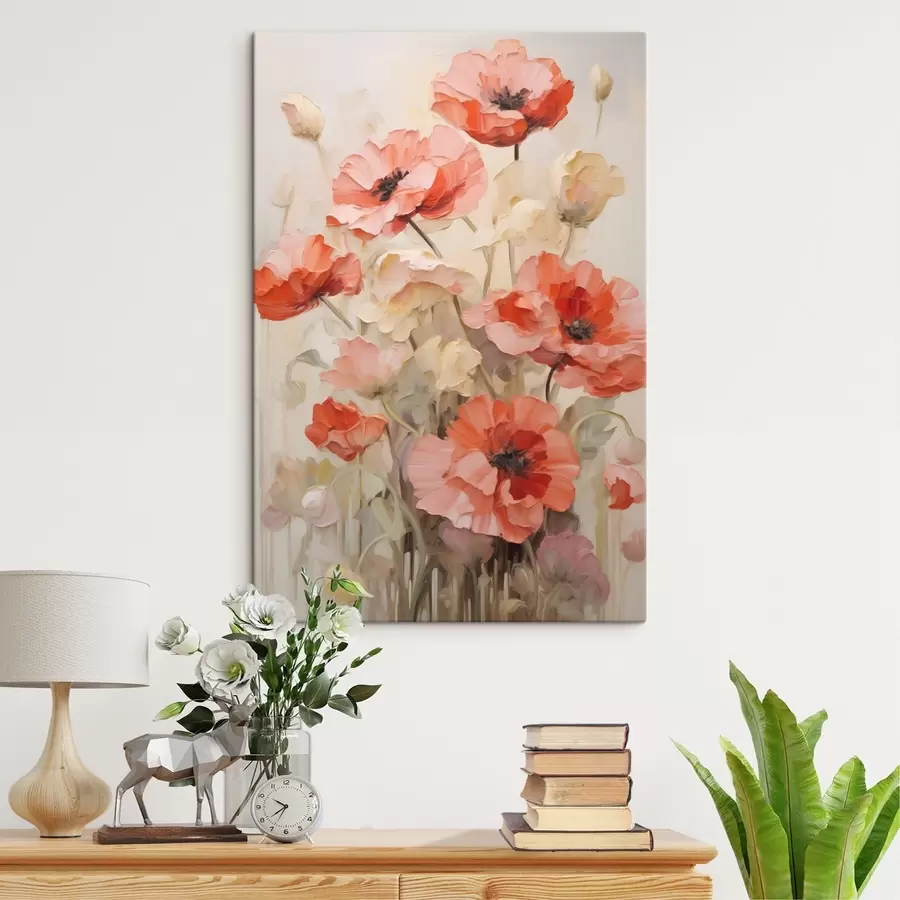 Fototapete Mohnblumen-Imitat-Gemälde s49066