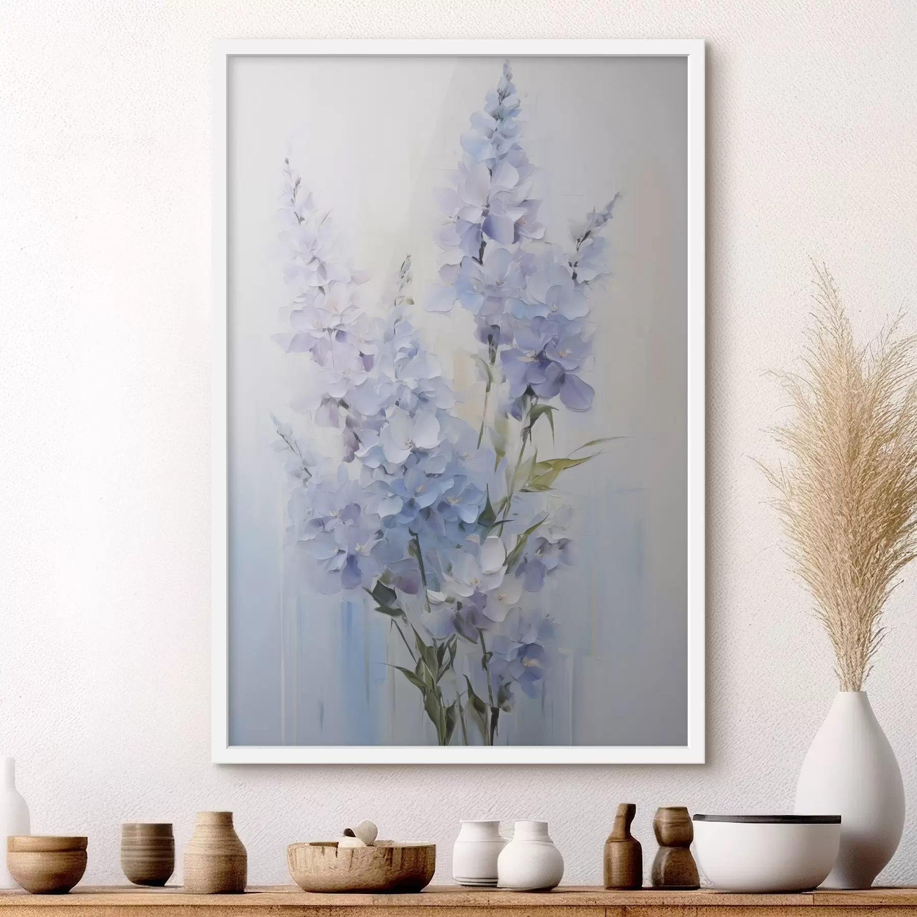 Fototapete Zarte Wildblumen – gemalte Nachbildung f49063