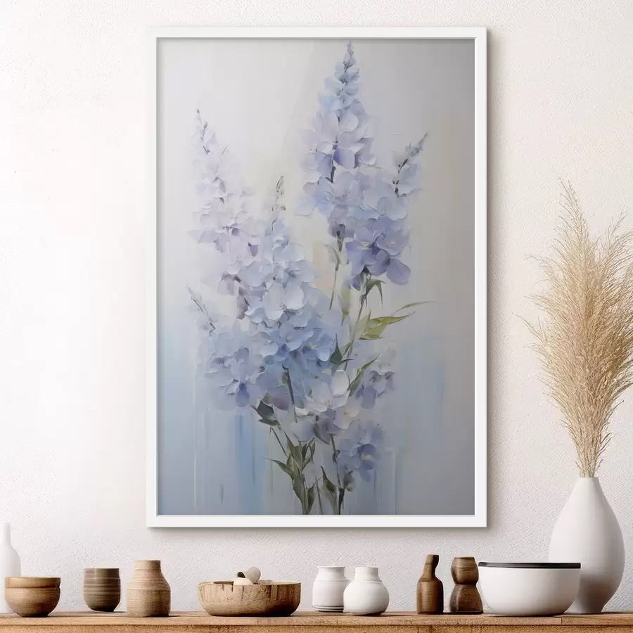 Fototapete Zarte Wildblumen – gemalte Nachbildung f49063
