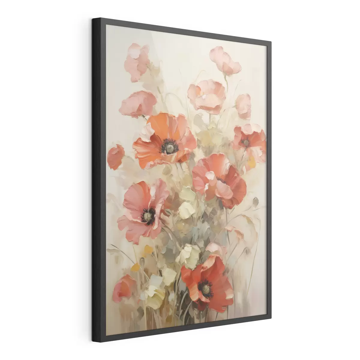 Poster Zarte Mohnblumen – Malerei-Imitation f49065