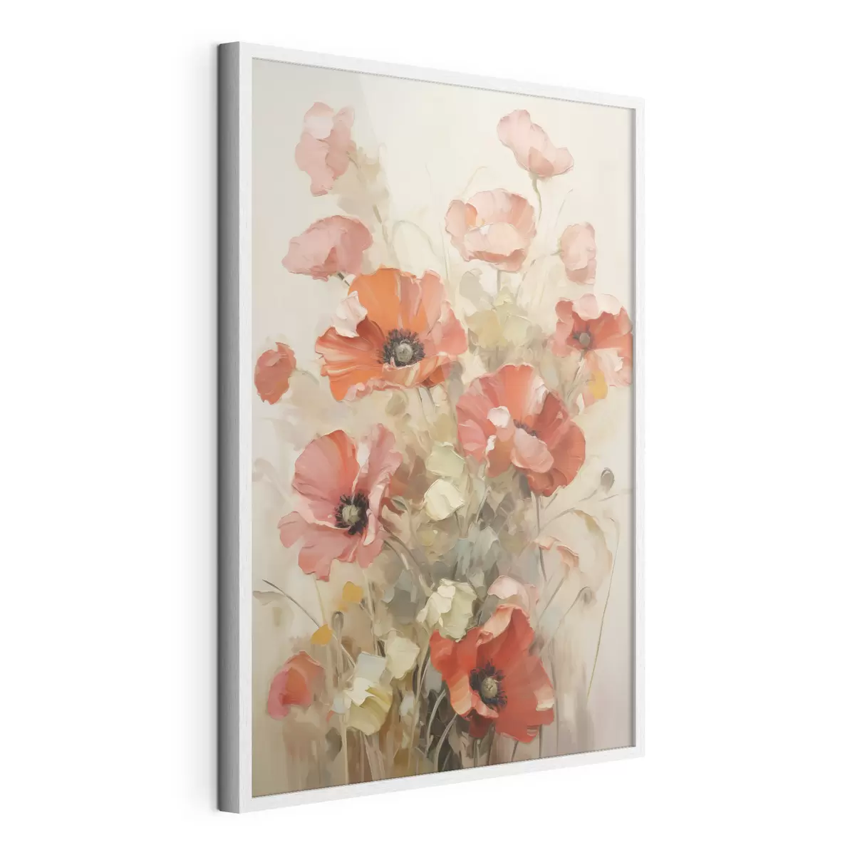 Poster Zarte Mohnblumen – Malerei-Imitation f49065
