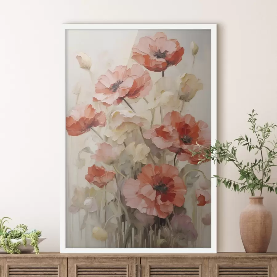 Fototapete Mohnblumen-Imitat-Gemälde f49066