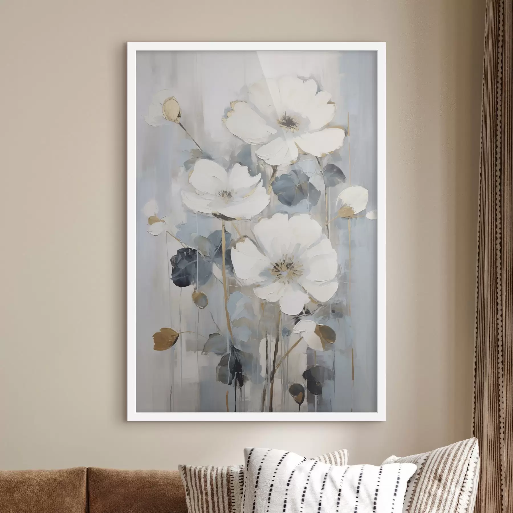 Fototapete Abstrakte Blumenimitation einer Malerei f49074