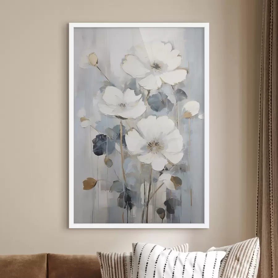 Fototapete Abstrakte Blumenimitation einer Malerei f49074