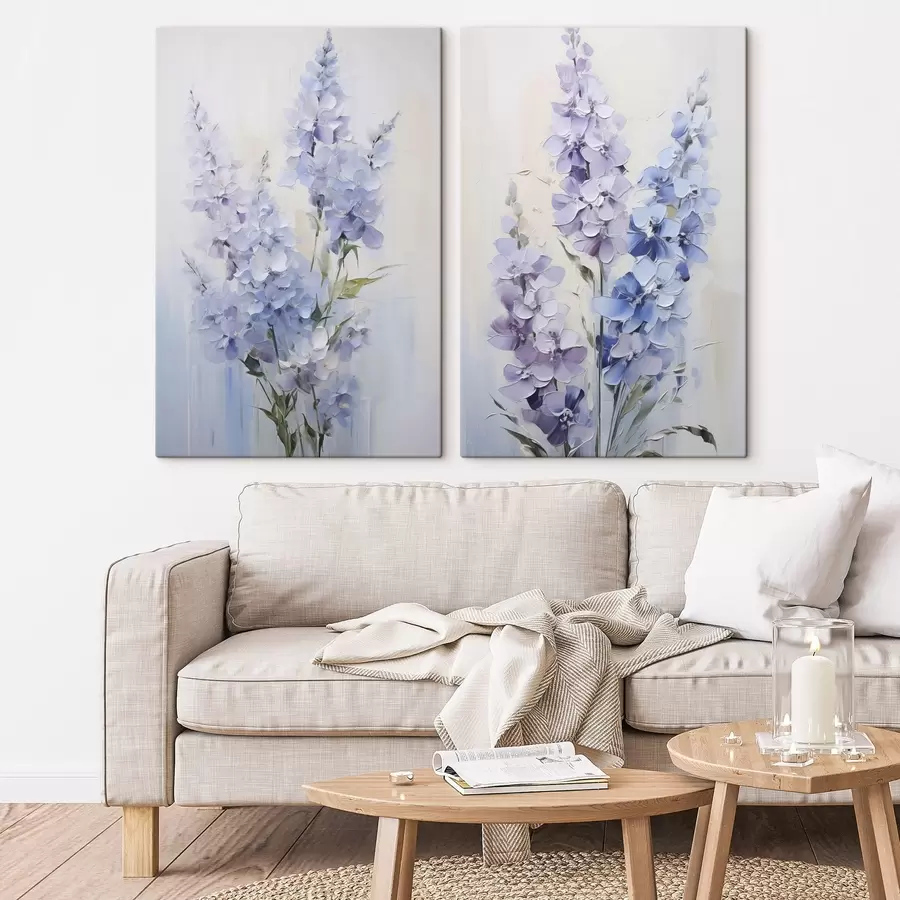 Fototapete Zarte Wildblumen – gemalte Nachbildung m30445
