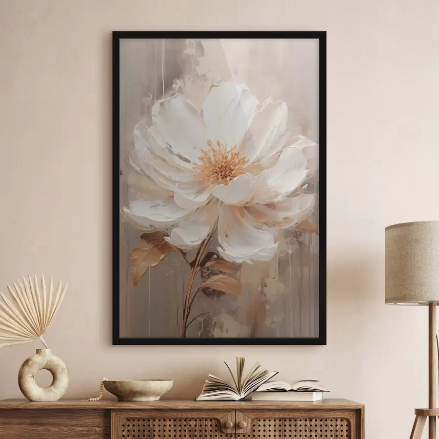 Fototapete Helle Blume vor einem sanften, abstrakten Hintergrund f49181
