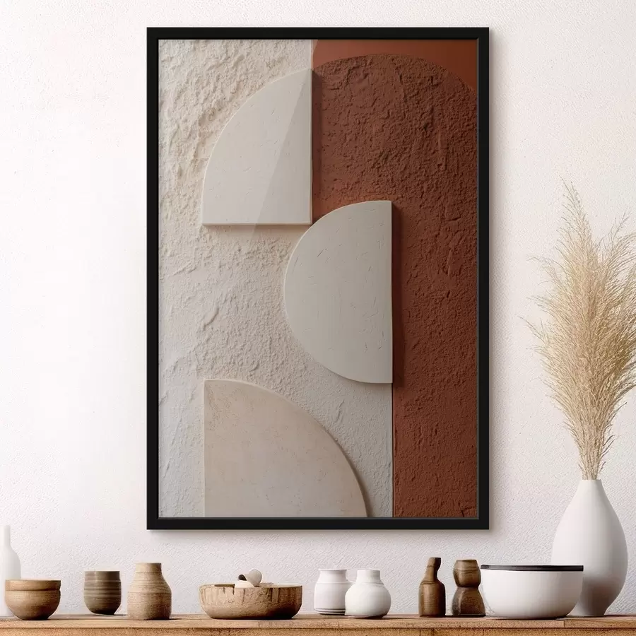 Fototapete Geometrische Elemente in warmen Naturtönen f49213
