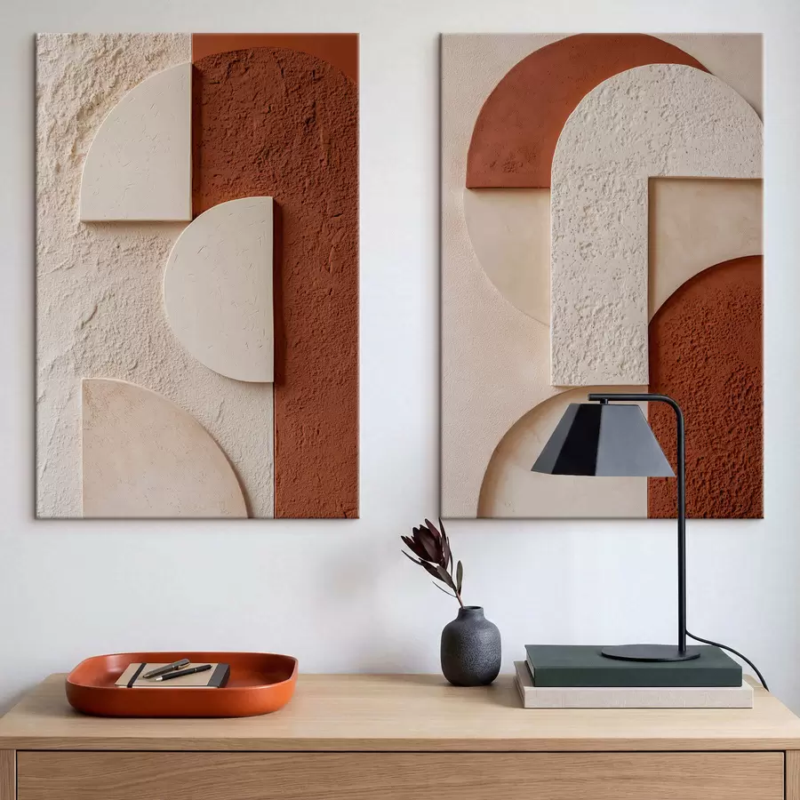 Fototapete Geometrische Formen mit strukturiertem Relief m30487