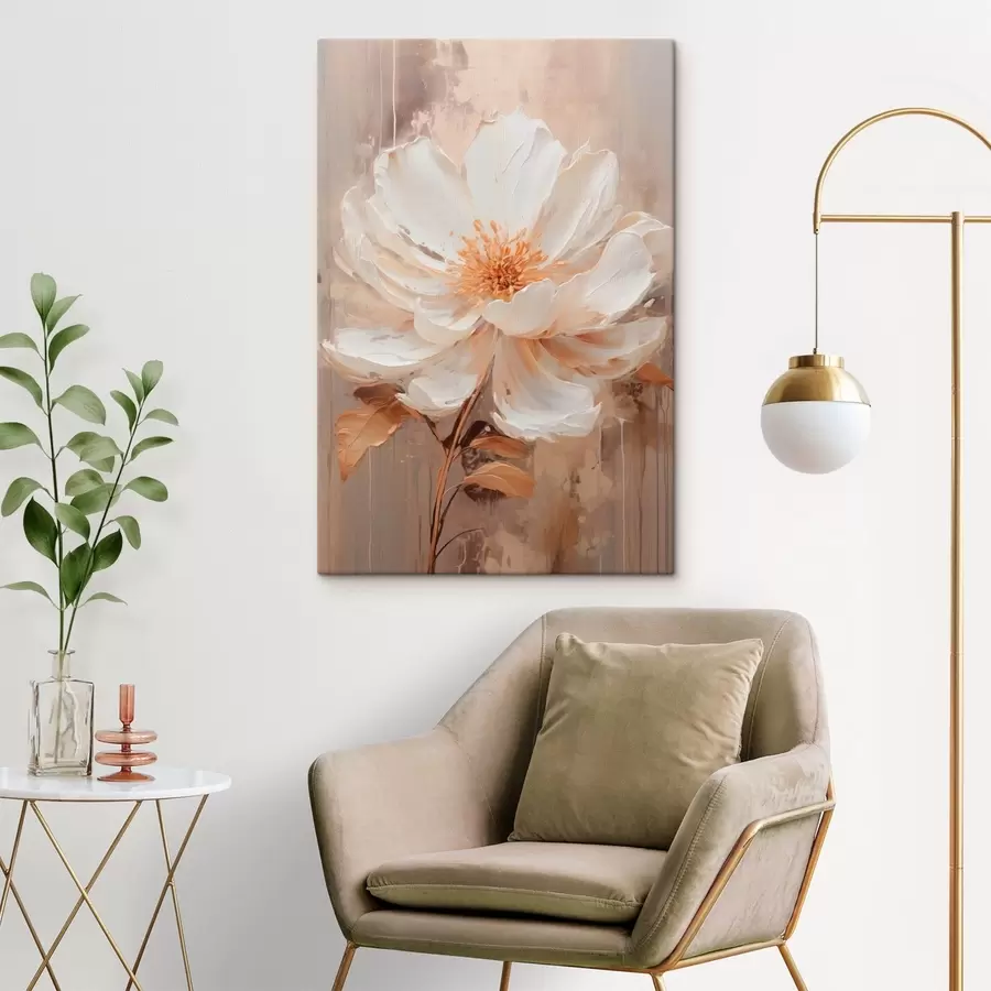 Fototapete Helle Blume vor einem sanften, abstrakten Hintergrund s49181