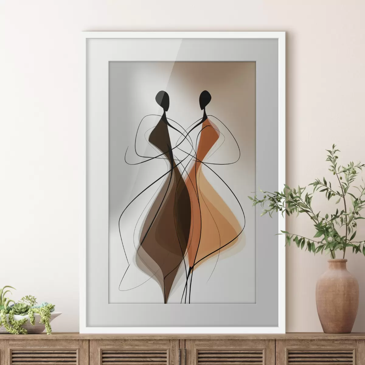 Poster Das orange Kleid f49129
