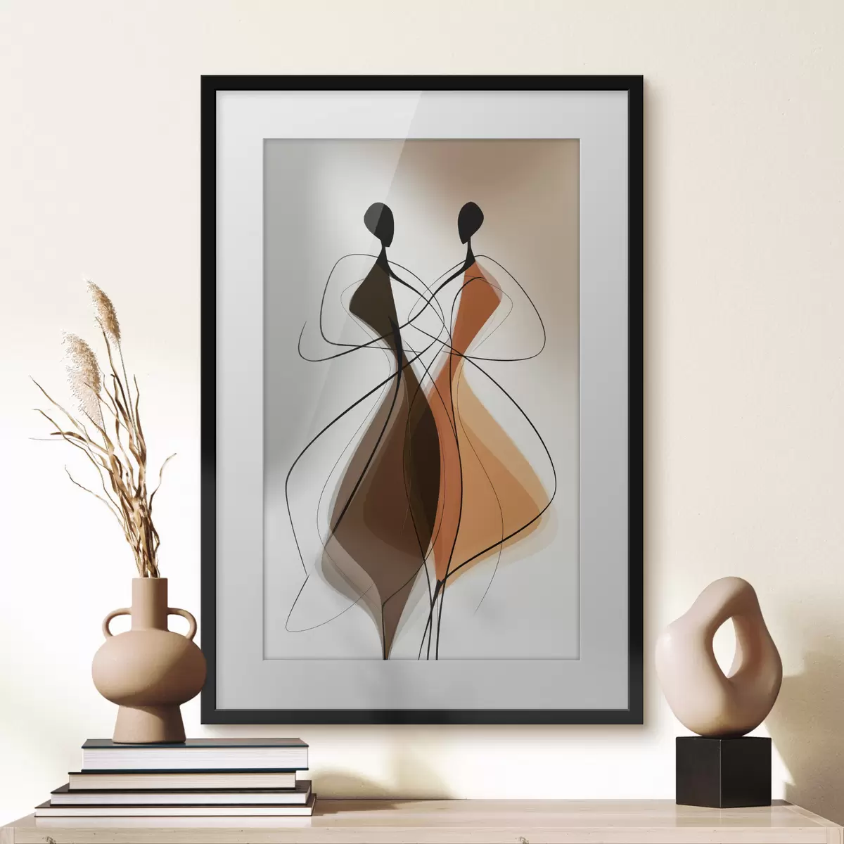 Poster Das orange Kleid f49129