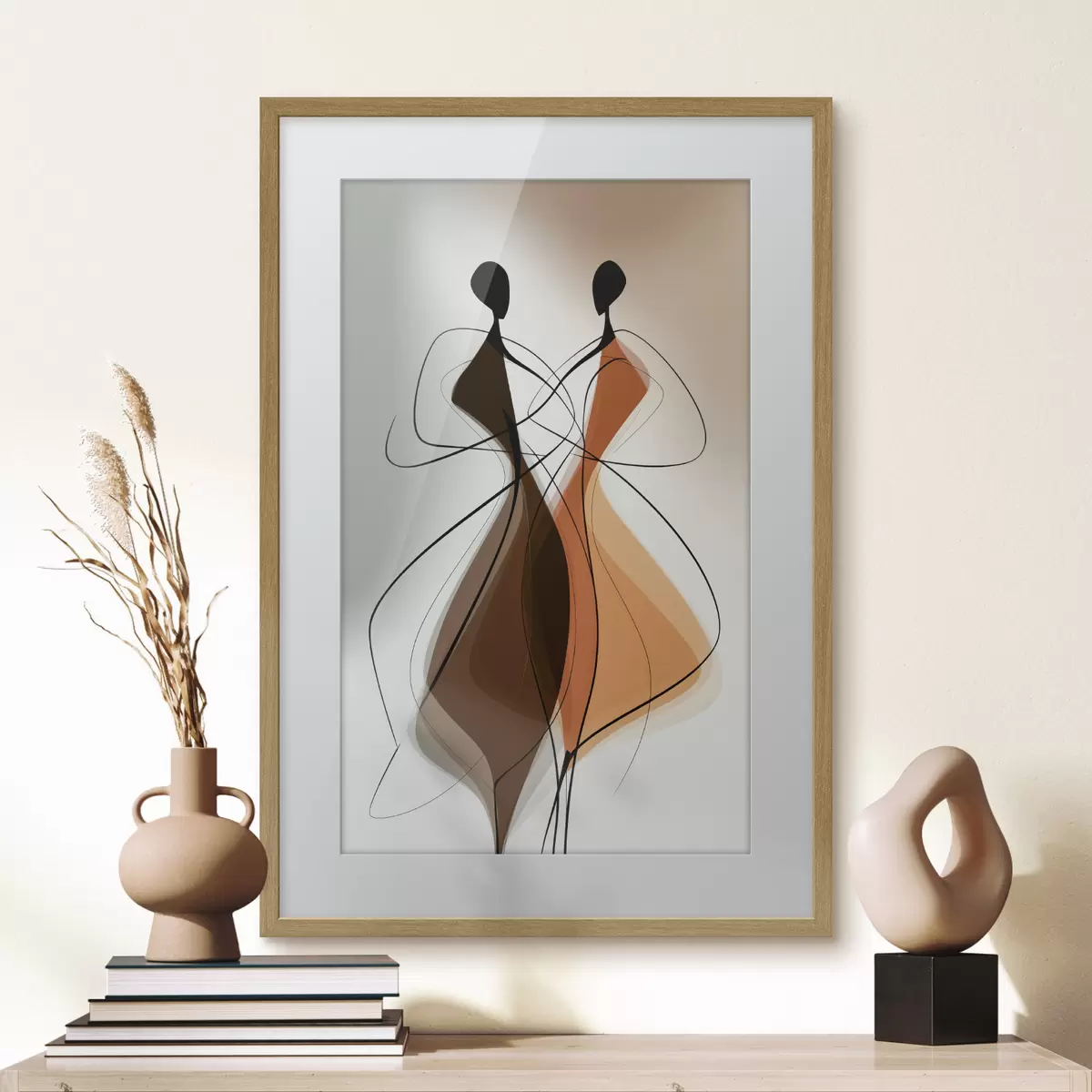Poster Das orange Kleid f49129