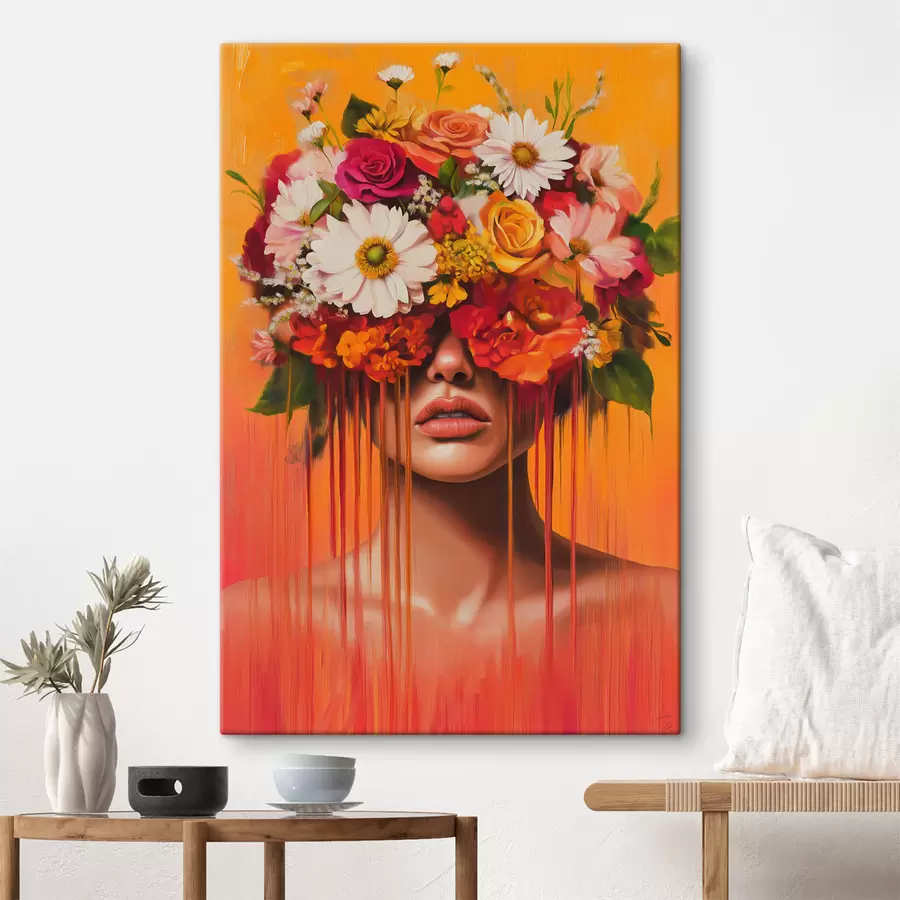 Fototapete Mädchen mit Blumen s49259