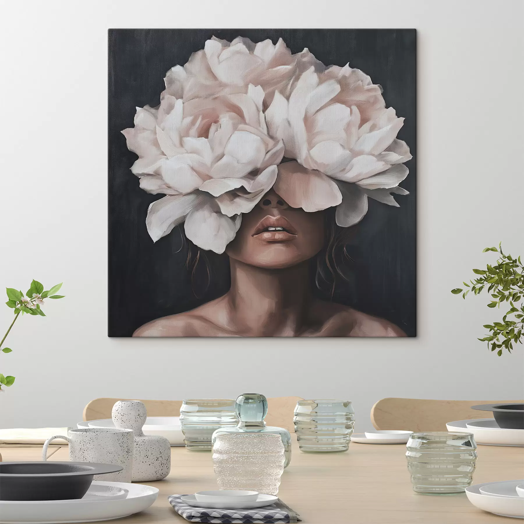 Fototapete Mädchen mit Blumen s49260