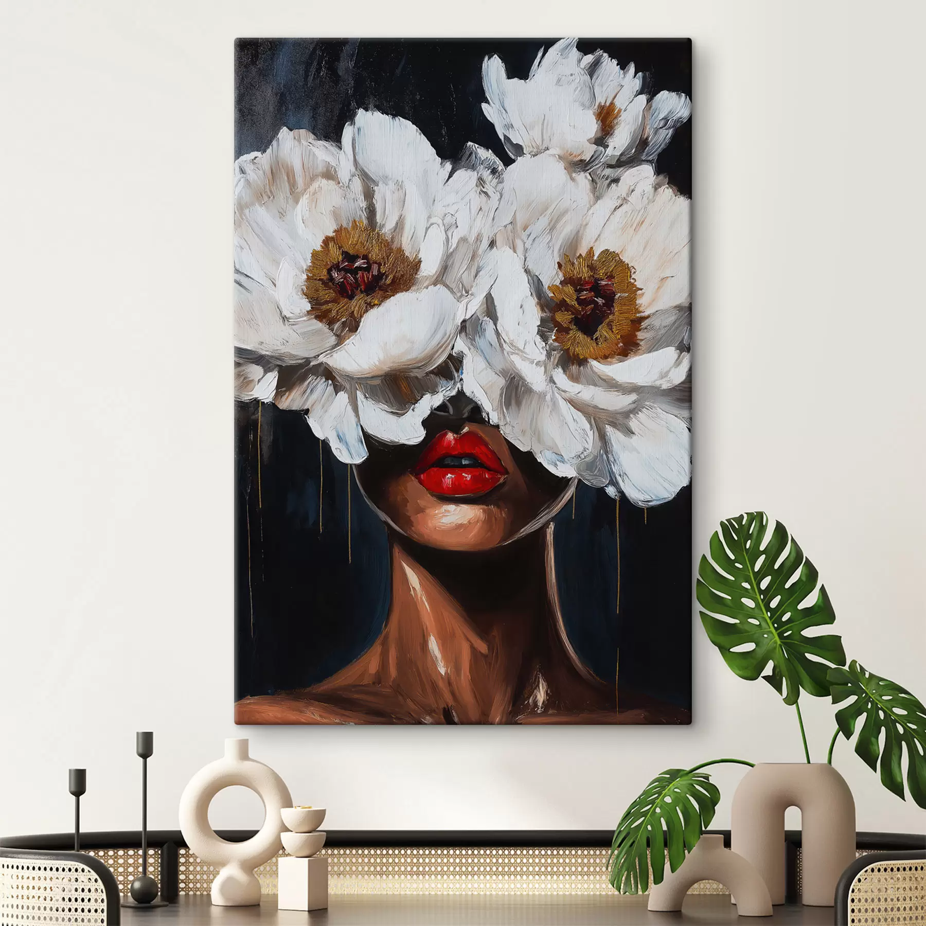 Fototapete Mädchen mit Blumen s49269