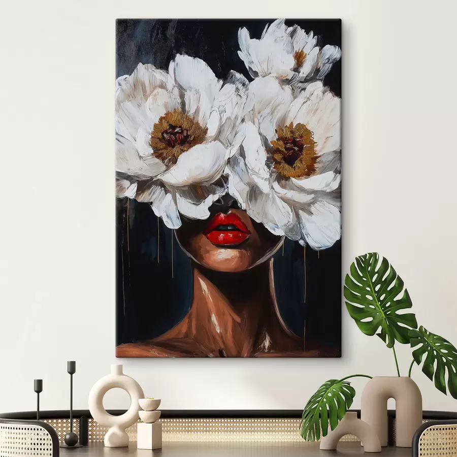 Fototapete Mädchen mit Blumen s49269