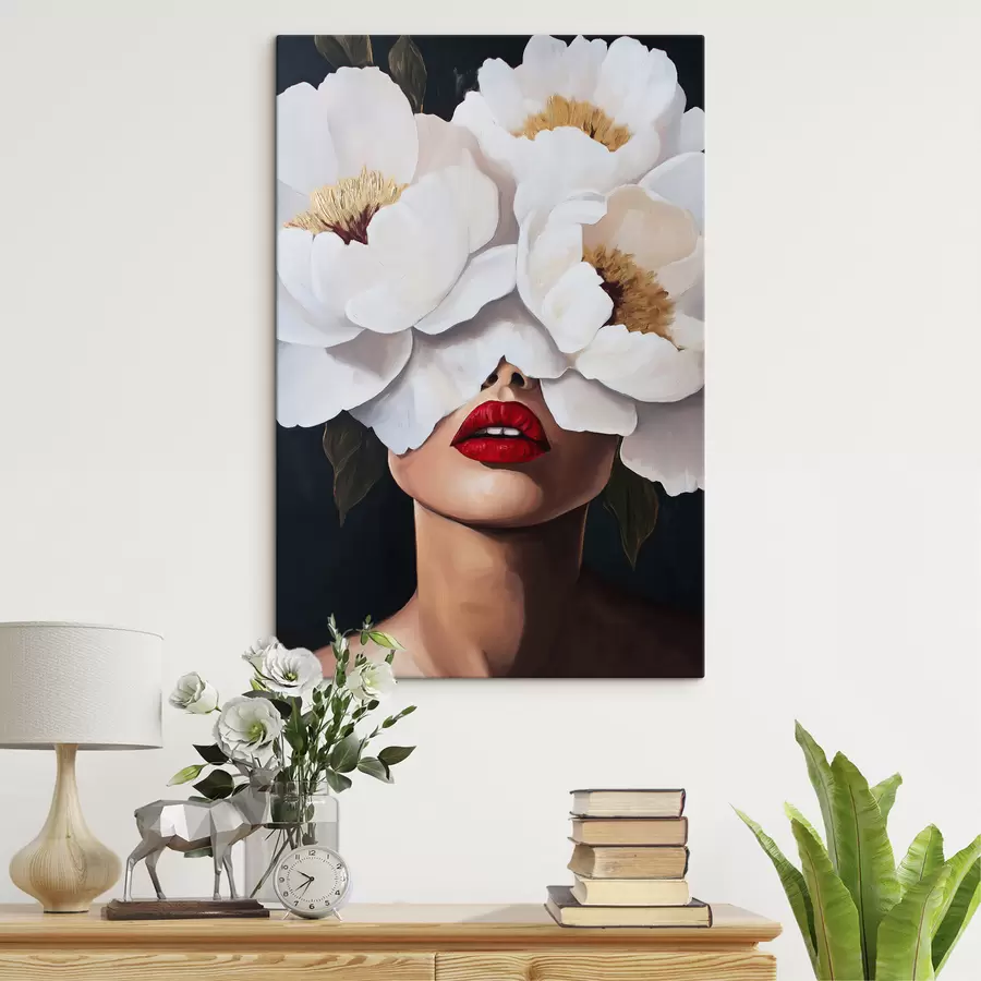 Fototapete Mädchen mit Blumen s49270