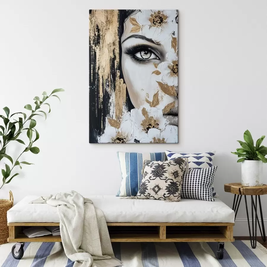 Fototapete Mädchen mit Blumen s49271