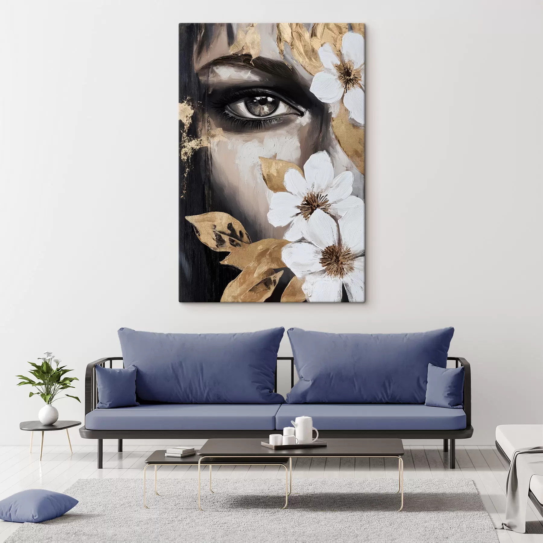 Fototapete Mädchen mit Blumen s49272