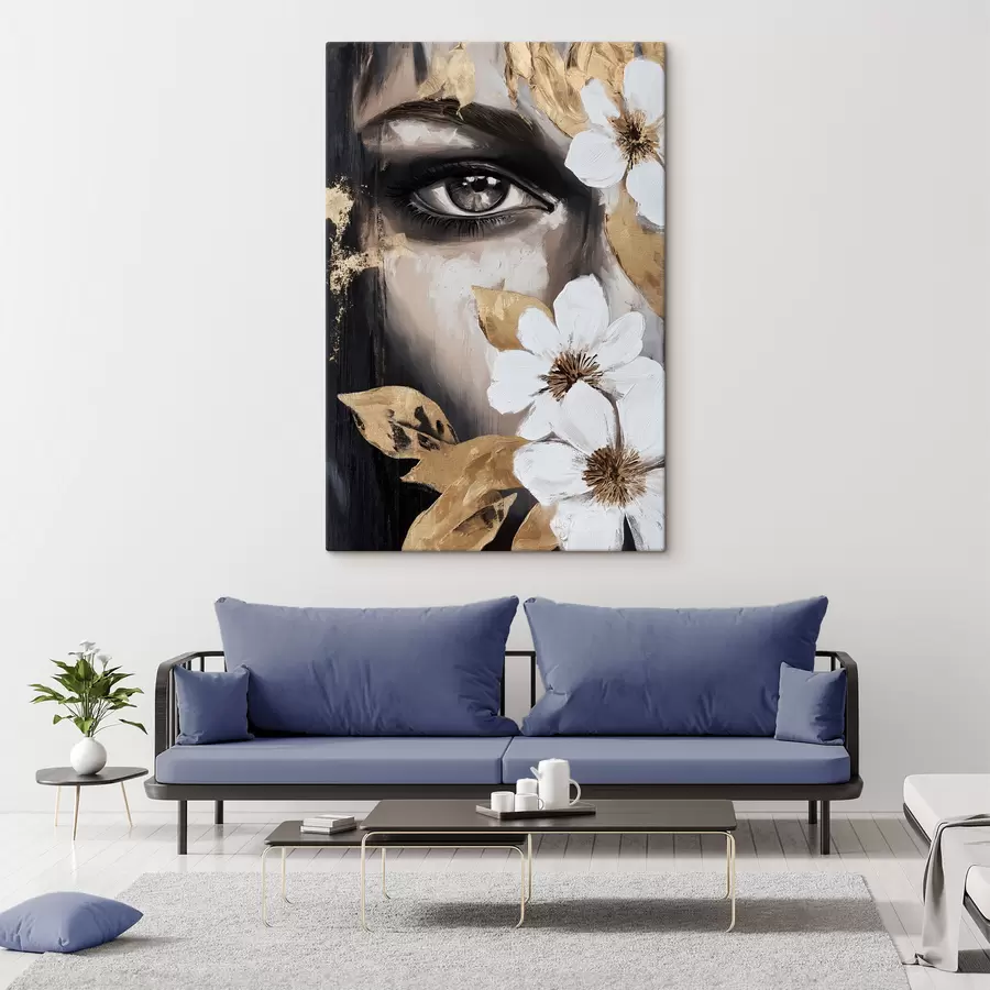 Fototapete Mädchen mit Blumen s49272