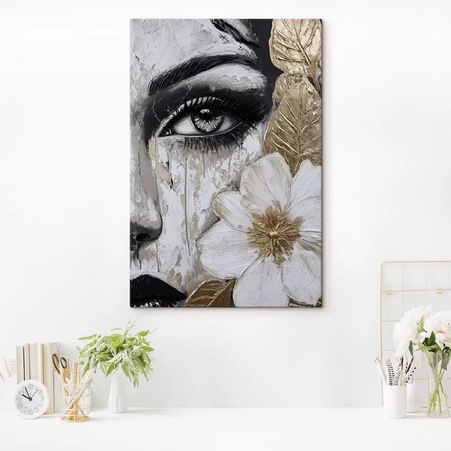Fototapete Mädchen mit Blumen s49273