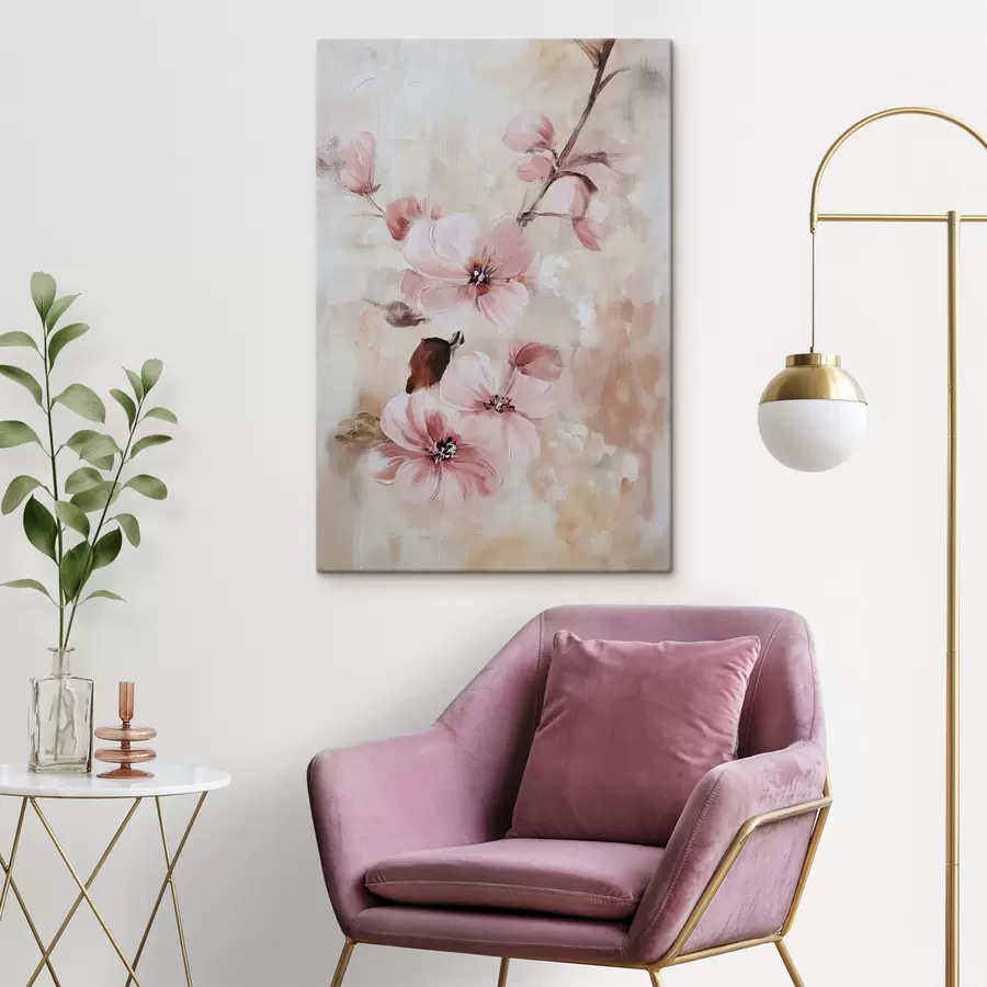 Fototapete Zweig mit Blumen s49277