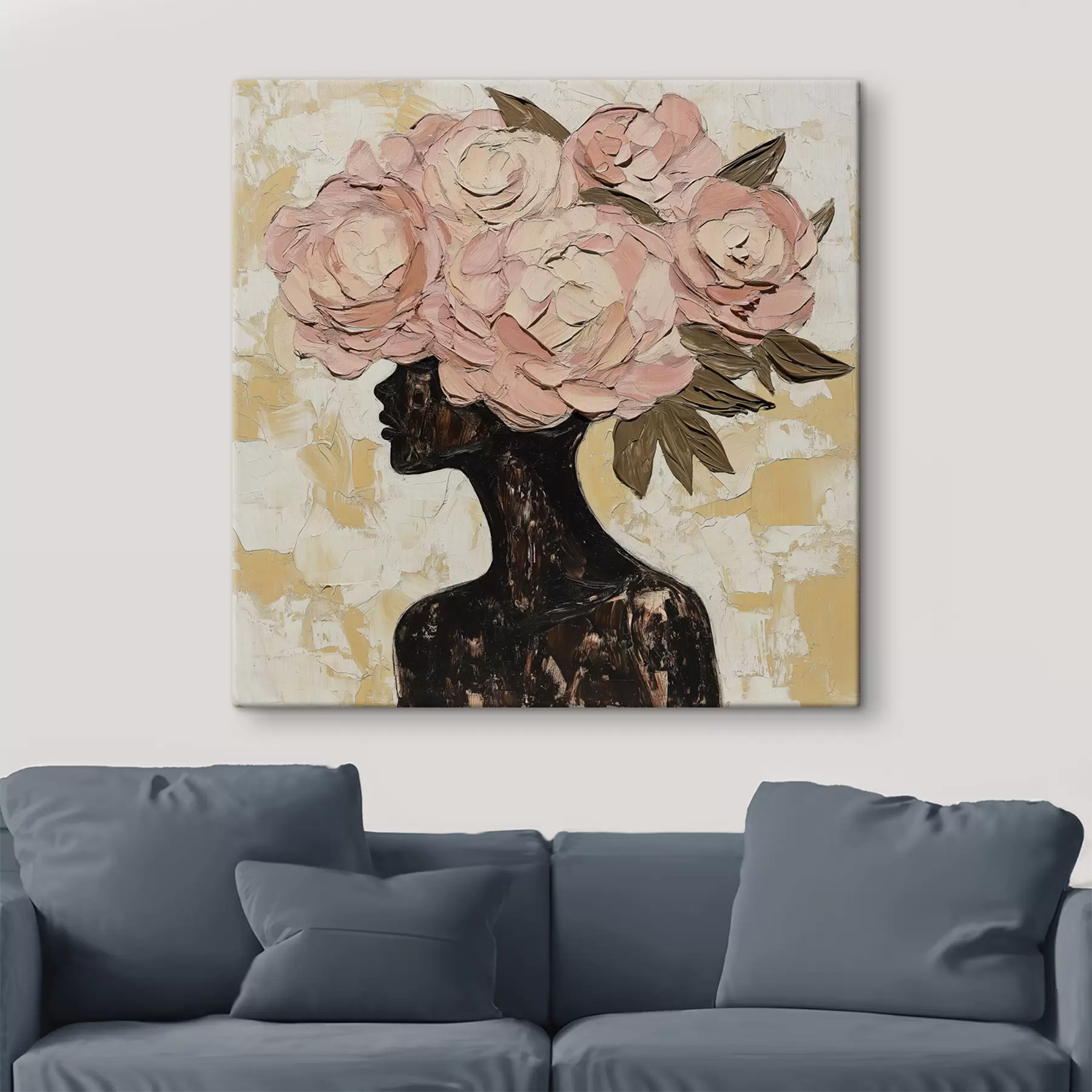 Fototapete Mädchen mit Blumen s49286