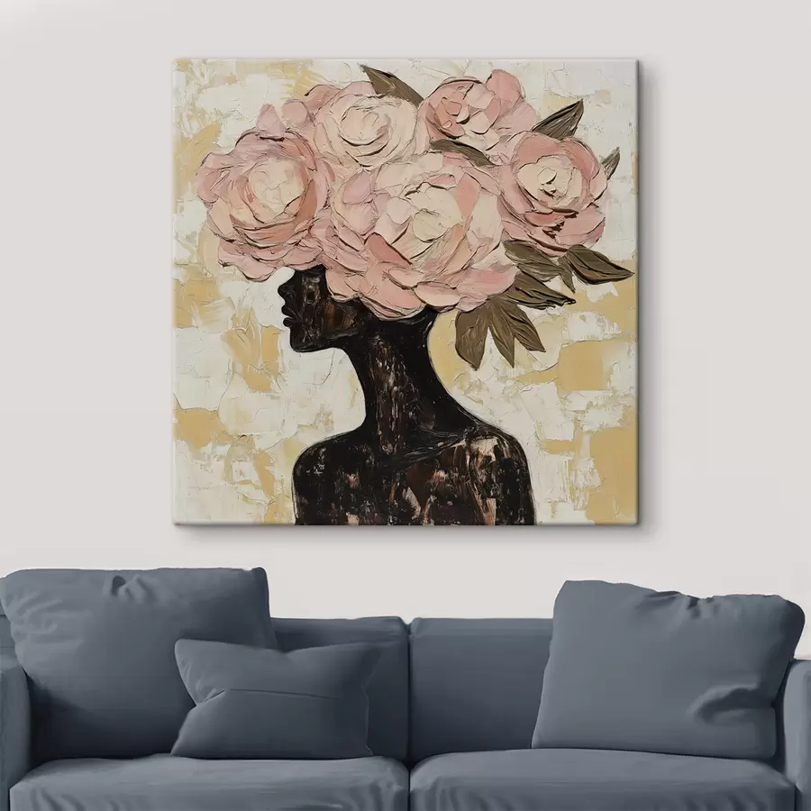 Fototapete Mädchen mit Blumen s49286
