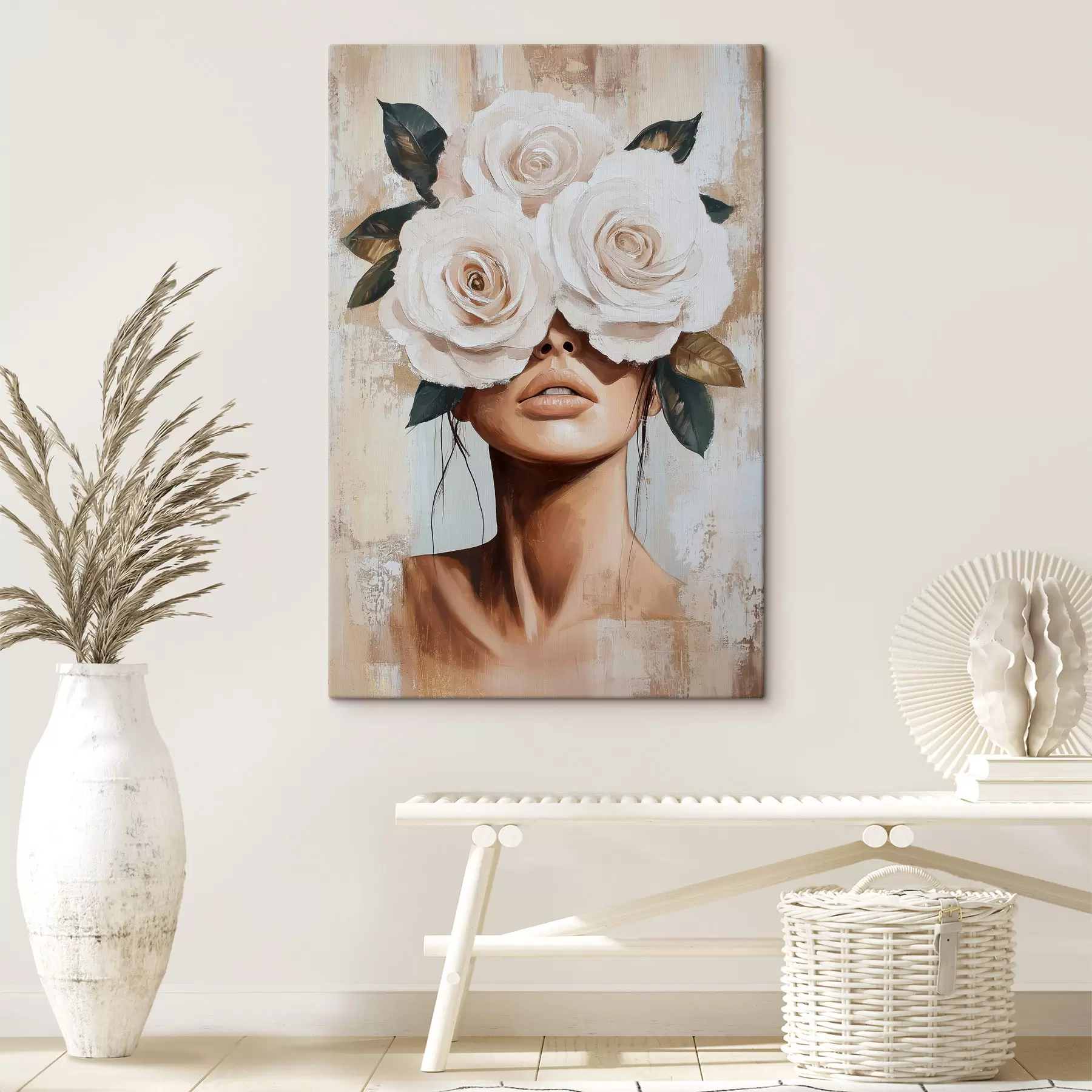 Fototapete Mädchen mit Blumen s49288
