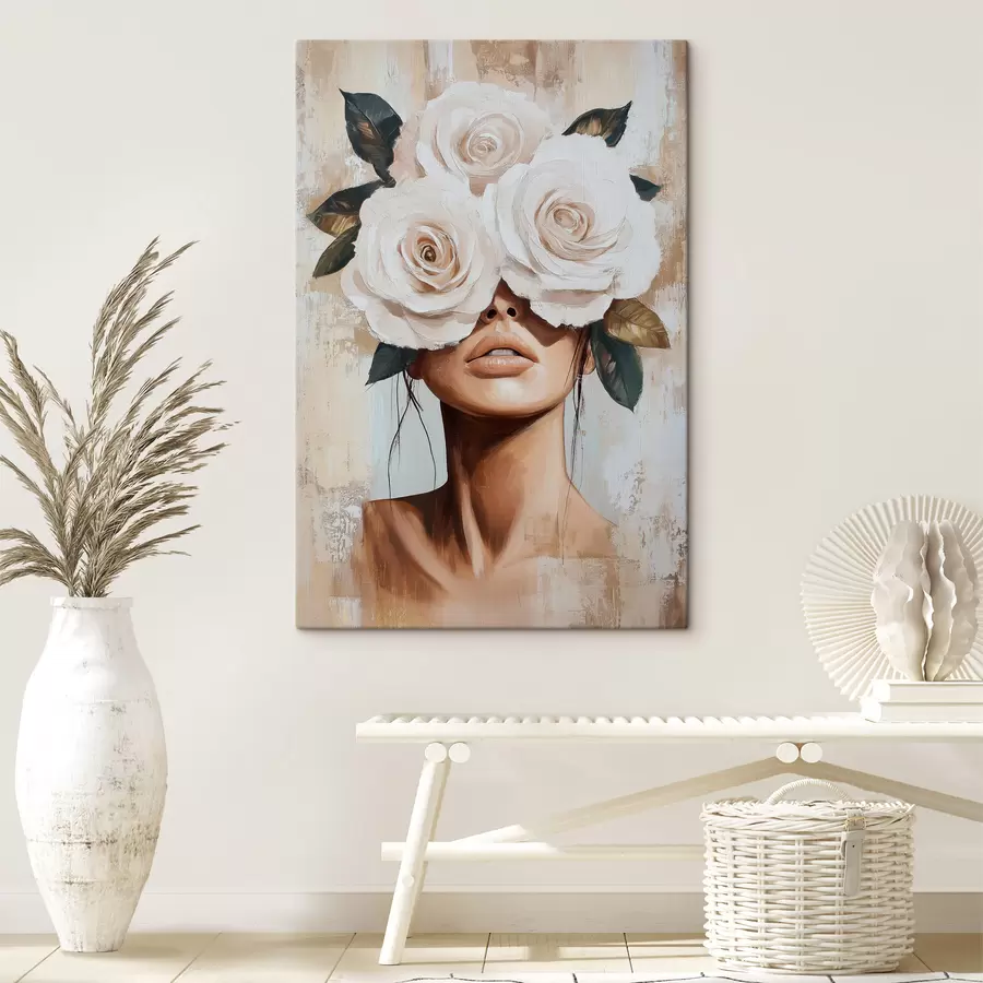 Fototapete Mädchen mit Blumen s49288