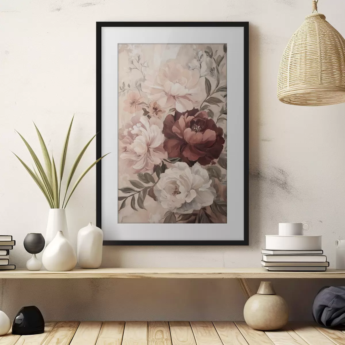 Poster Vintage-Pfingstrosen f49256