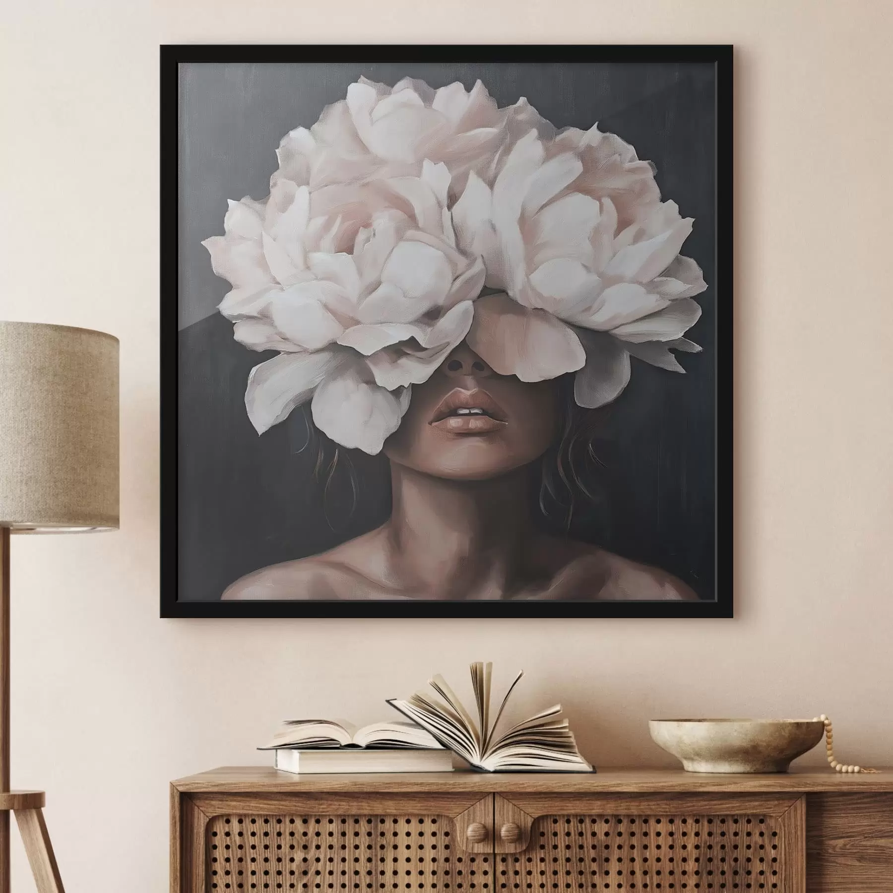 Fototapete Mädchen mit Blumen f49260