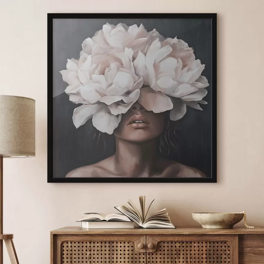 Fototapete Mädchen mit Blumen f49260
