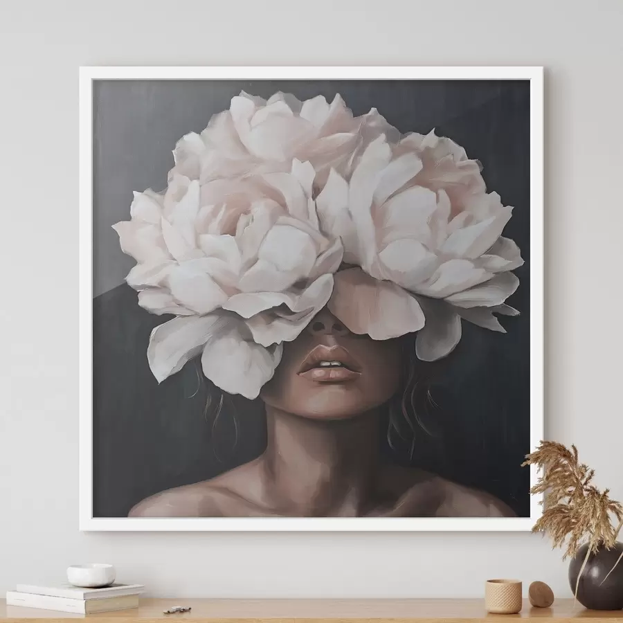 Fototapete Mädchen mit Blumen f49260