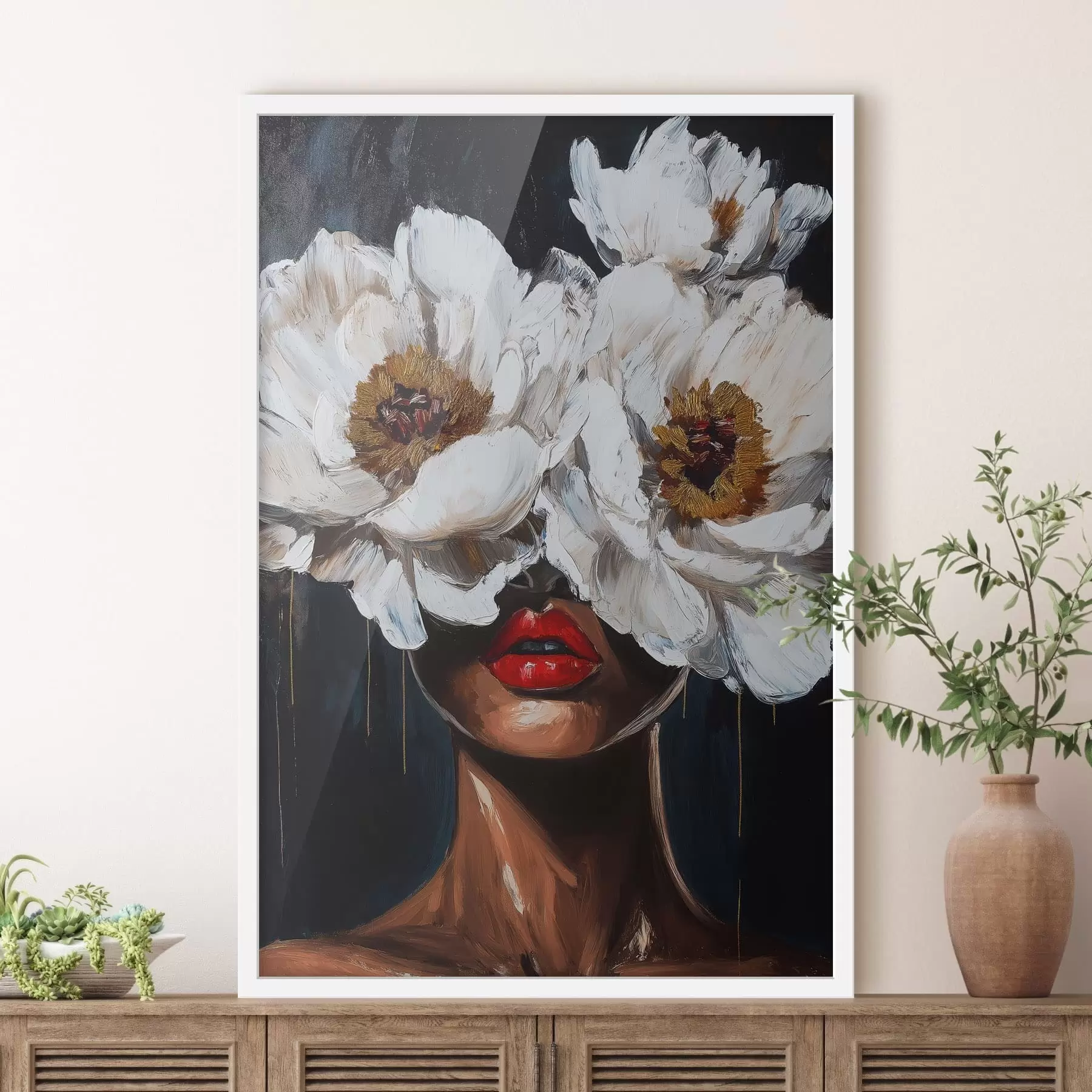 Fototapete Mädchen mit Blumen f49269