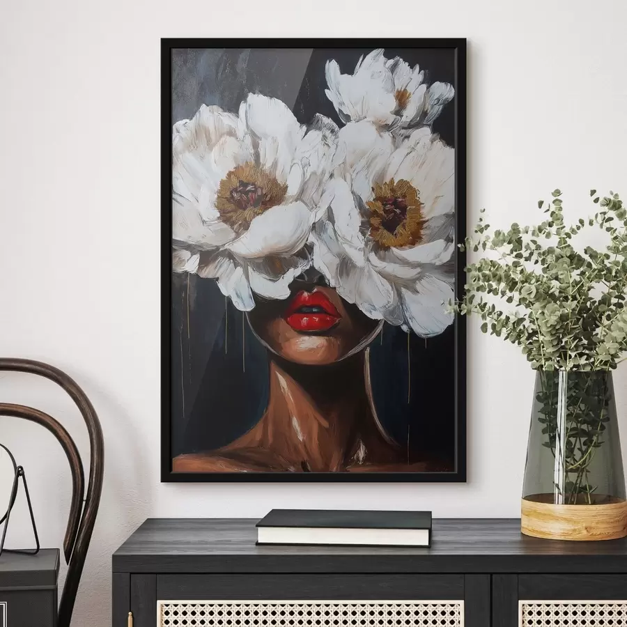 Fototapete Mädchen mit Blumen f49269