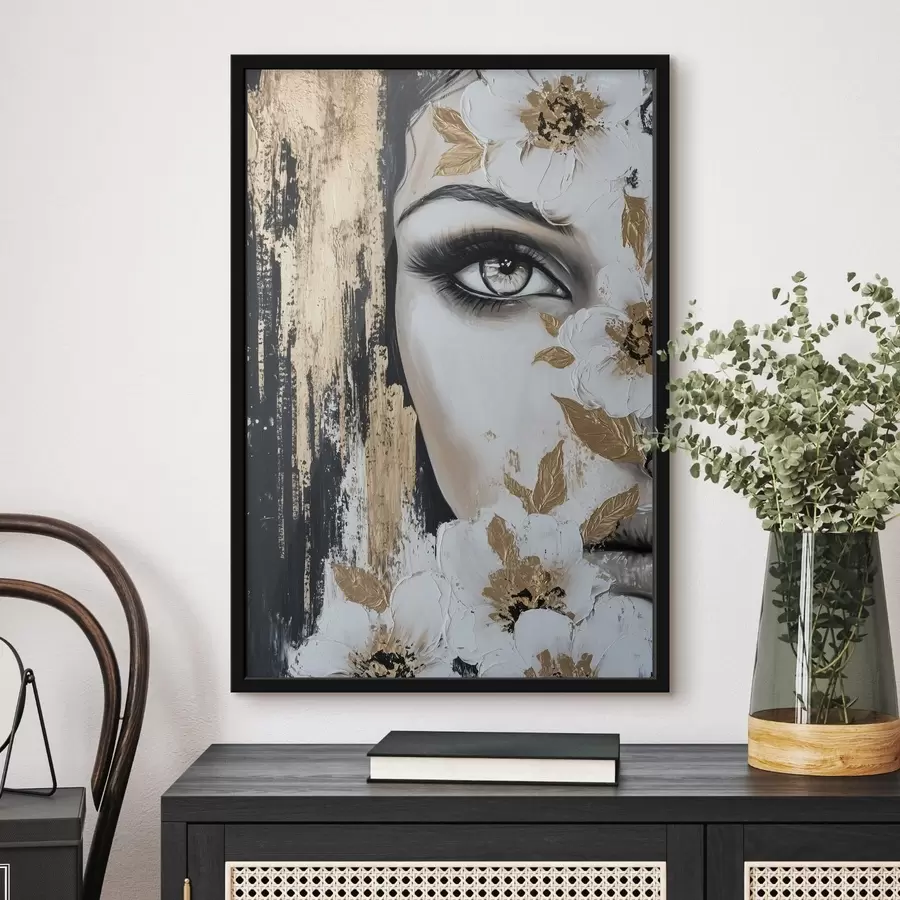 Fototapete Mädchen mit Blumen f49271