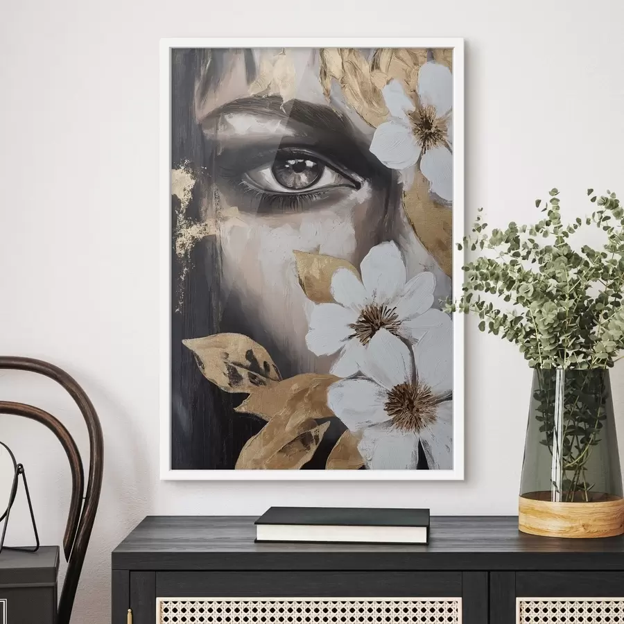 Fototapete Mädchen mit Blumen f49272