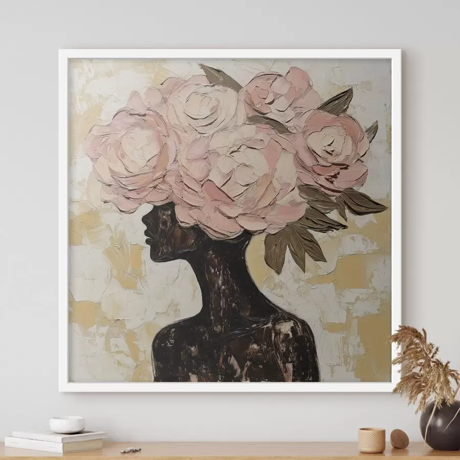 Fototapete Mädchen mit Blumen f49286
