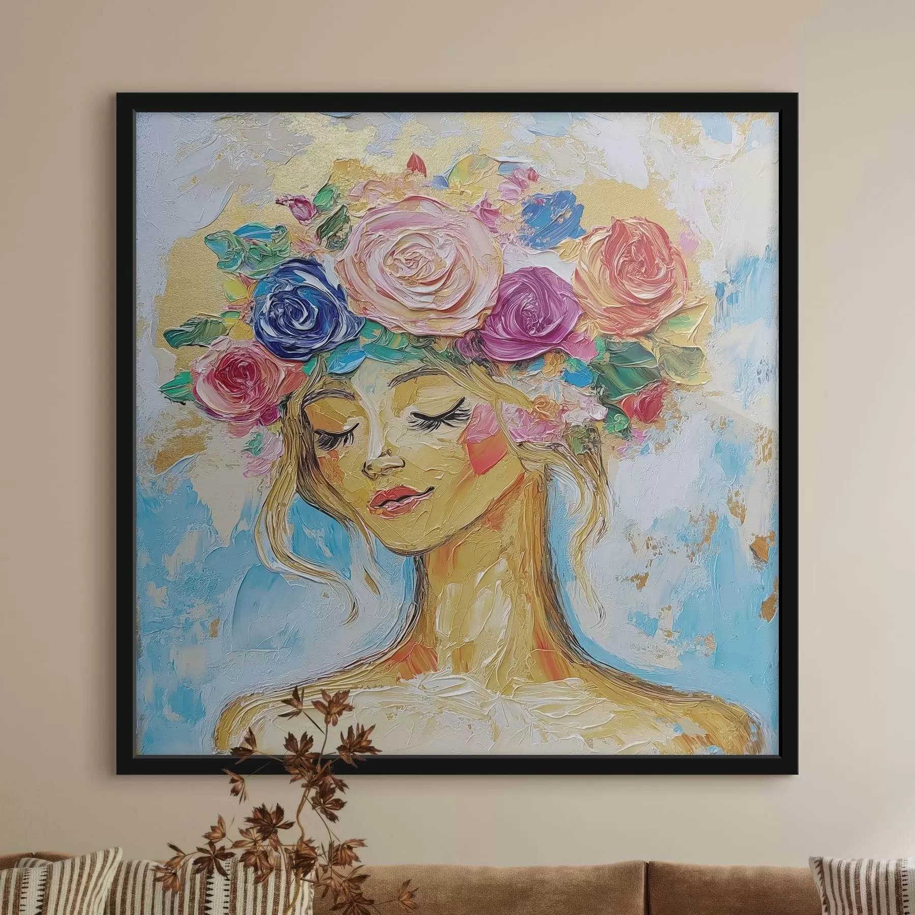 Fototapete Mädchen mit Blumen f49287