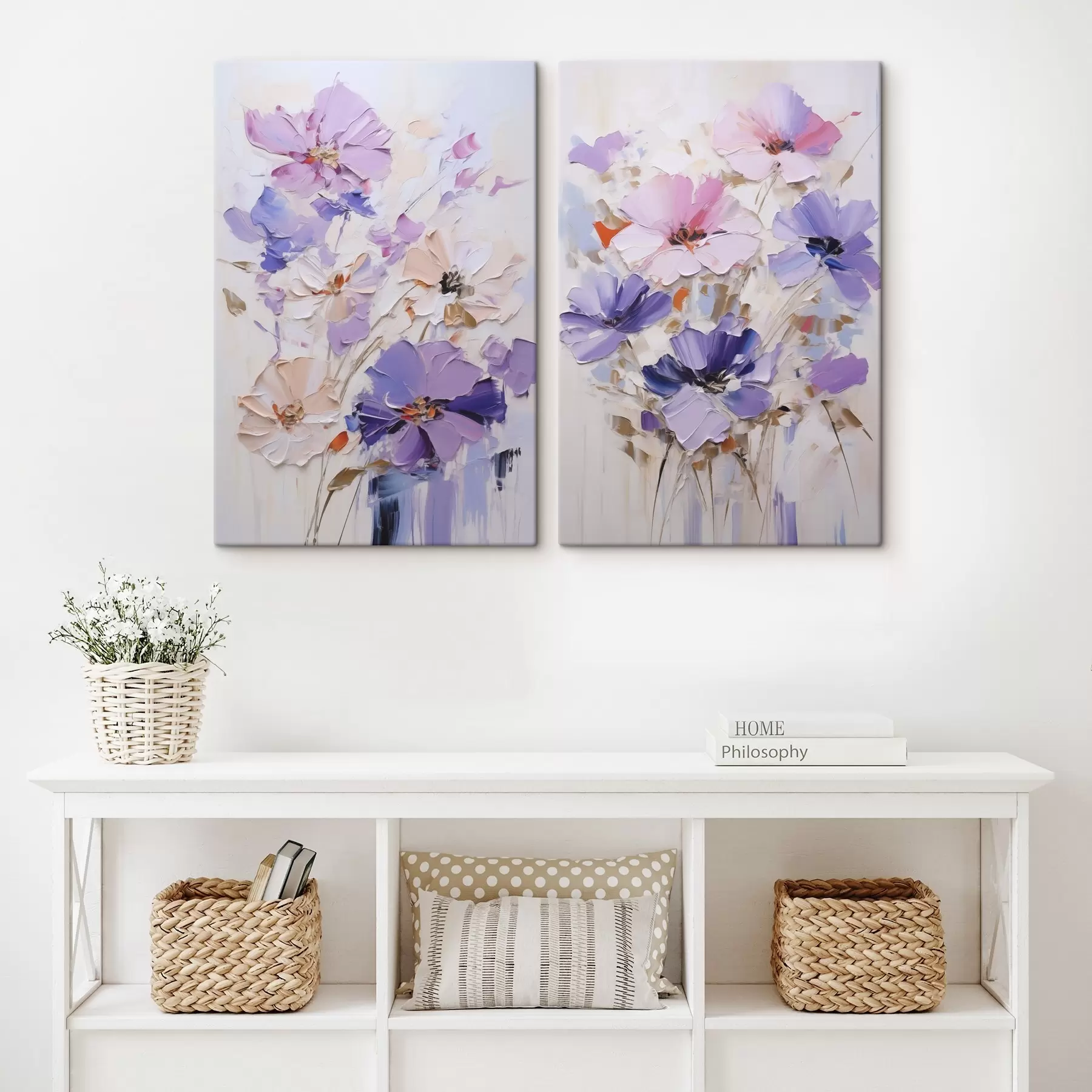 Fototapete Leuchtende Blumen, nach einem Gemälde m30518