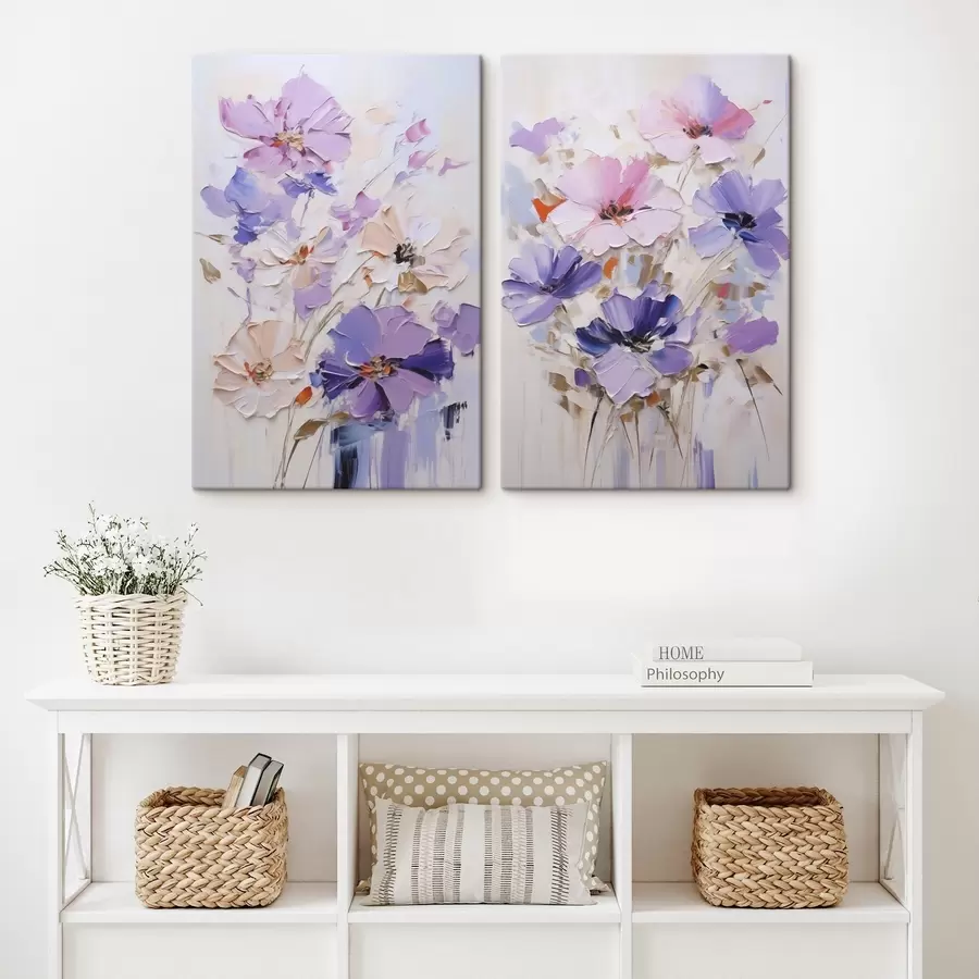 Fototapete Leuchtende Blumen, nach einem Gemälde m30518