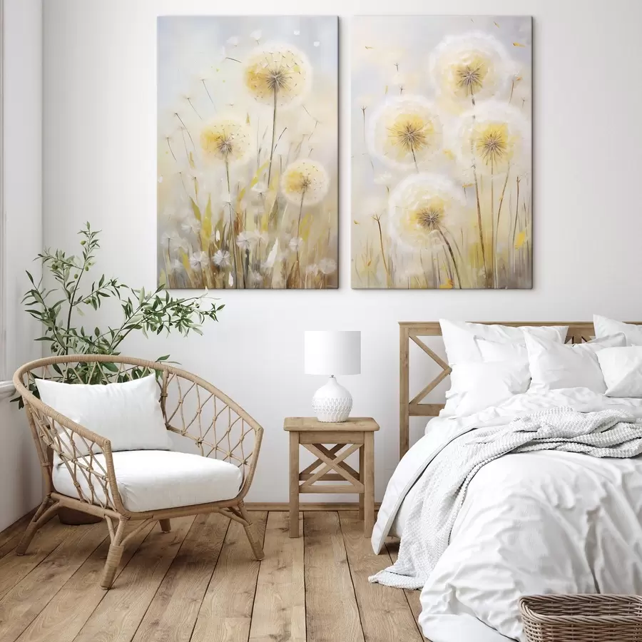 Fototapete Löwenzahn, Imitationsgemälde m30523